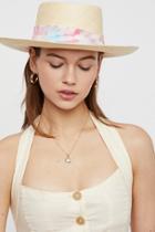 Aurora Silk Band Straw Hat By Van Palma At Free People